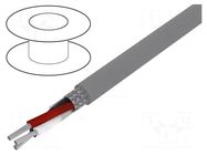 Wire; Xtra Guard® 1; 2x14AWG; PVC; dark grey; 600V; 30.5m; 100ft ALPHA WIRE