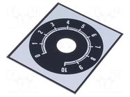 Scale; Range: 0 ÷ 10; 48x42mm; Øhole: 10mm; aluminium SUPERTRONIC