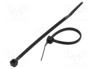 Cable tie; L: 80mm; W: 2.5mm; polyamide; 80N; black; Ømax: 16mm FIX&FASTEN