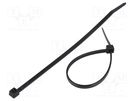 Cable tie; L: 140mm; W: 3.6mm; polyamide; 177N; black; Ømax: 33mm FIX&FASTEN