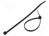 Cable tie; L: 140mm; W: 3.6mm; polyamide; 177N; black; Ømax: 33mm FIX&FASTEN