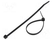 Cable tie; L: 140mm; W: 3.6mm; black; polyamide; 177N; Ømax: 33mm FIX&FASTEN
