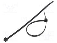 Cable tie; L: 150mm; W: 3.6mm; polyamide; 177N; black; Ømax: 35mm FIX&FASTEN