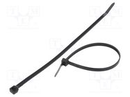 Cable tie; L: 200mm; W: 4.8mm; polyamide; 222N; black; Ømax: 50mm FIX&FASTEN