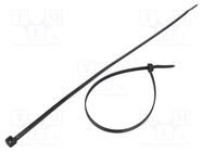 Cable tie; L: 280mm; W: 4.8mm; polyamide; 333N; black; Ømax: 76mm FIX&FASTEN