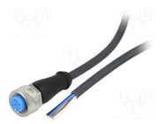 Connection lead; M12; PIN: 4; straight; 10m; plug; 250VAC; 4A; Y; IP67 SICK