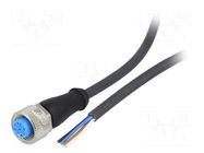 Cable: for sensors/automation; M12; PIN: 4; straight; 10m; plug SICK