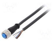 Cable: for sensors/automation; M12; PIN: 5; straight; 2m; plug; 4A; Y SICK