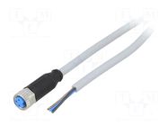 Cable: for sensors/automation; M8; PIN: 3; straight; 5m; plug; 60VDC SICK