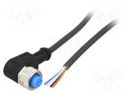 Connection lead; M12; PIN: 4; angled; 10m; plug; 250VAC; 4A; Y; IP67 SICK