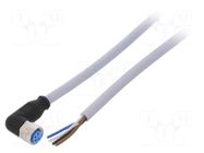 Cable: for sensors/automation; M8; PIN: 4; angled; 5m; plug; 60VDC SICK