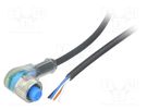 Connection lead; M12; PIN: 4; angled; 5m; plug; 4A; -40÷80°C; IP67 SICK