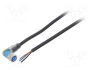 Connection lead; M8; PIN: 3; angled; 10m; plug; 4A; Y; -40÷80°C; IP67 SICK