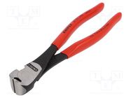 Pliers; end,cutting; 200mm; with side face KNIPEX