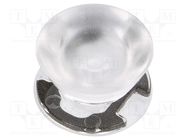 LED lens; round; plexiglass PMMA; transparent; 32÷45°; H: 14.7mm LEDIL