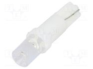 LED lamp; green; T5; Urated: 12VDC; 3.5lm; No.of diodes: 1; 0.24W 