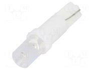 LED lamp; green; T5; Urated: 12VDC; 3.5lm; No.of diodes: 1; 0.24W OPTOSUPPLY