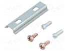 DIN rail; steel; zinc; L: 49.5mm; W: 15mm; H: 5mm; for enclosures SPELSBERG