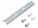 DIN rail; steel; zinc; L: 92mm; W: 15mm; H: 5mm; for enclosures SPELSBERG