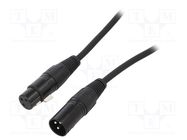 Male-female; PIN: 3; Cable: XLR-XLR; 3m CLIFF