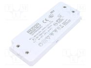 Power supply: switching; LED; 20W; 2÷31VDC; 700mA; 198÷264VAC; IP20 RECOM