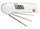 Meter: temperature; digital; LCD; -30÷220°C; Resol: 0.1°C; IP55 TESTO