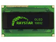 Display: OLED; graphical; 100x32; Dim: 98x60x10mm; green; PIN: 16 RAYSTAR OPTRONICS