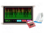 Display: TFT; 7"; 800x480; 32kBRAM,192kBFLASH; 455cd/m2; FFC/FPC 4D Systems