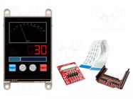 Display: TFT; 2.8"; 240x320; 14kBFLASH,14kBRAM; 220cd/m2; FFC/FPC 4D Systems