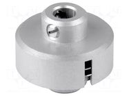 Adapter; aluminium; silver; Shaft: smooth; Hole diam: 6mm MENTOR