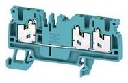 TERMINAL BLOCK, DIN RAIL, 3POS, 14AWG