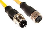 M12 CORD, 5-POSITION MALE STRAIGHT-FEMALE STRAIGHT, 22AWG, 2M 68AK2109