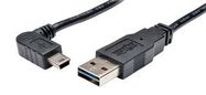 USB CABLE, 2.0 TYPE A-MINI B PLUG, 3FT