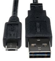 USB CABLE, 2.0 TYPE A-MICRO B PLUG, 6"