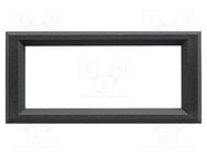 Frontal bezel; Dim: 76.8x36.4mm; 60.8x24.2mm; ABS; Colour: black 