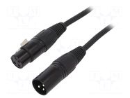 Cable; male-female; 1m; PIN: 3 CLIFF