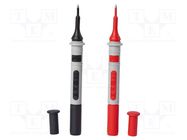 Probe tip; 10A; red and black; Socket size: 4mm; 2pcs. CHAUVIN ARNOUX
