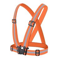 Adjustable reflective harness for a running bike - orange, Hurtel