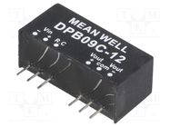 Converter: DC/DC; 9W; Uin: 36÷75V; Uout: 12VDC; Uout2: -12VDC; SIP8 MEAN WELL