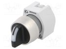 Switch: rotary; 22mm; Stabl.pos: 1; white/black; none; IP65; Pos: 2 EAO