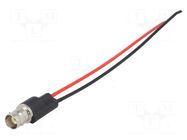 Test lead; BNC socket,free end; Urated: 500V; black,red MUELLER ELECTRIC