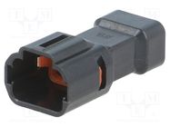 Connector: wire-wire; DF62W; plug; male; straight; PIN: 6; 2.2mm HIROSE