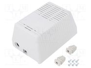 Enclosure: for power supplies; X: 97mm; Y: 137mm; Z: 67mm; ABS; grey 