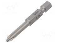 Screwdriver bit; PlusMinus PH-type; SL/PH1; Overall len: 50mm WIHA