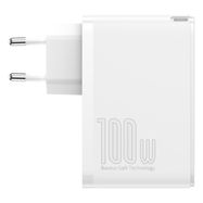Baseus GaN2 Pro fast charger 100W USB / USB Type C Quick Charge 4+ Power Delivery white (CCGAN2P-L02), Baseus