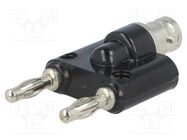 Connector: 4mm banana; banana 4mm plug x2,BNC socket; 15A; 53mm 