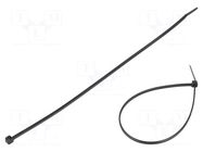 Cable tie; L: 200mm; W: 2.5mm; black; polyamide; 80N; Ømax: 50mm FIX&FASTEN