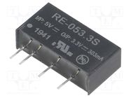 Converter: DC/DC; 1W; Uin: 4.5÷5.5V; Uout: 3.3VDC; Iout: 303mA; SIP7 RECOM