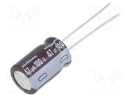 Capacitor: electrolytic; low ESR; THT; 47uF; 100VDC; Ø10x17.5mm NICHICON