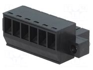 Connector: pluggable terminal block; plug; female; 6A; 130V; black ECE